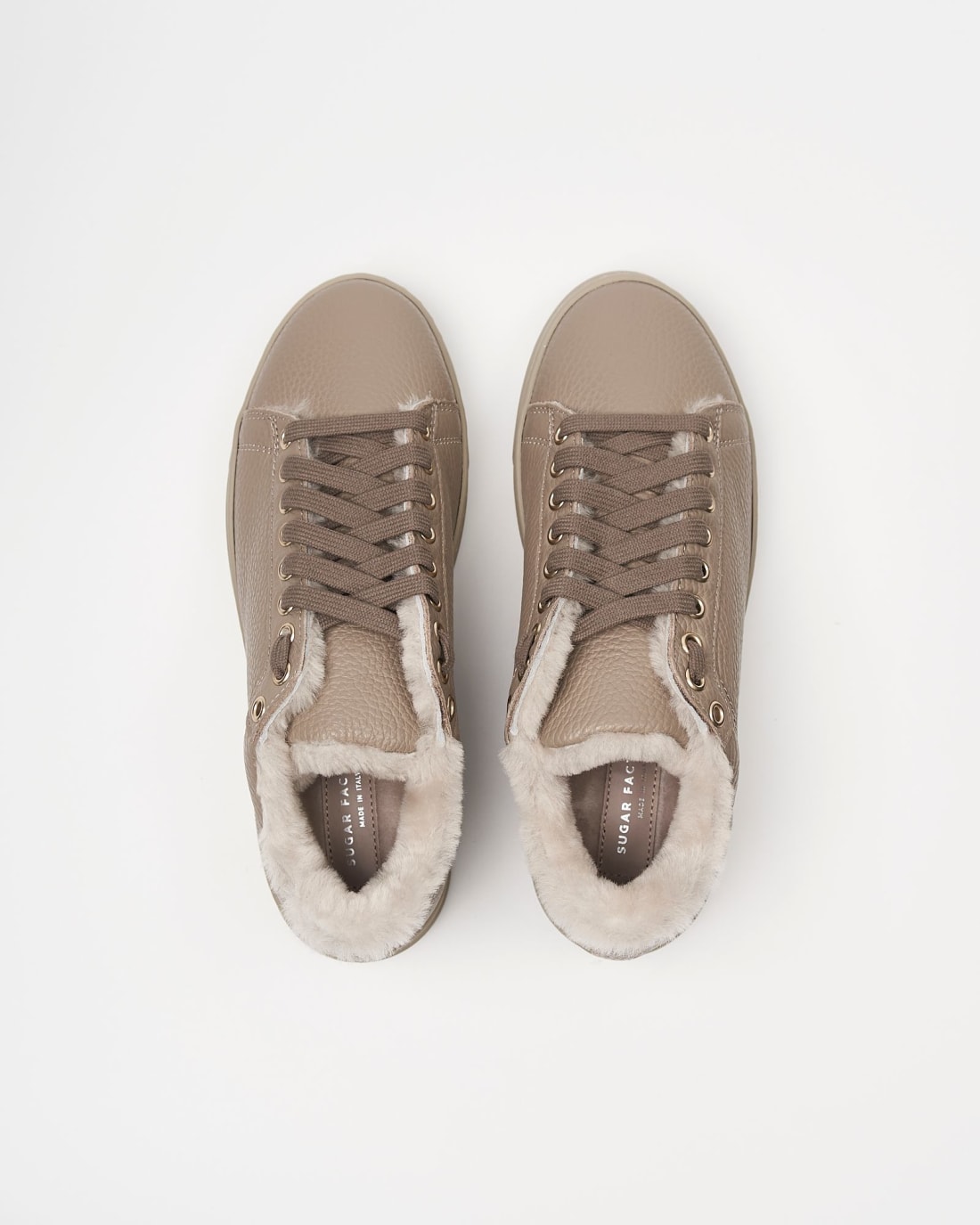 Бежевые кожаные кеды - Image 4 of 5