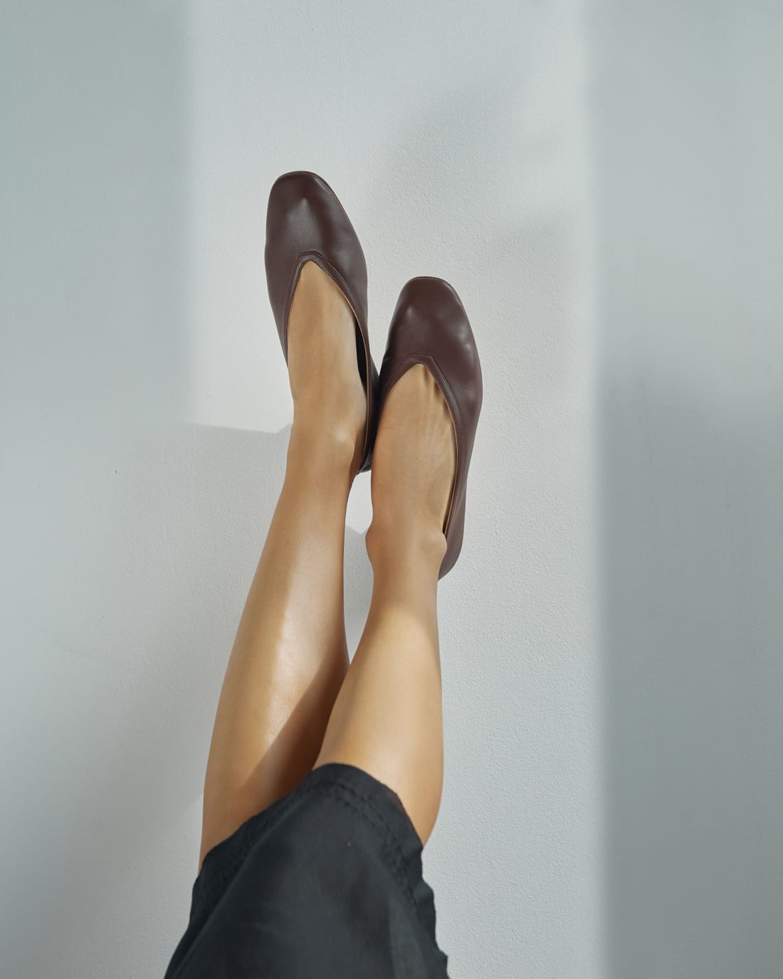 Коричневые кожаные балетки - Image 5 of 6