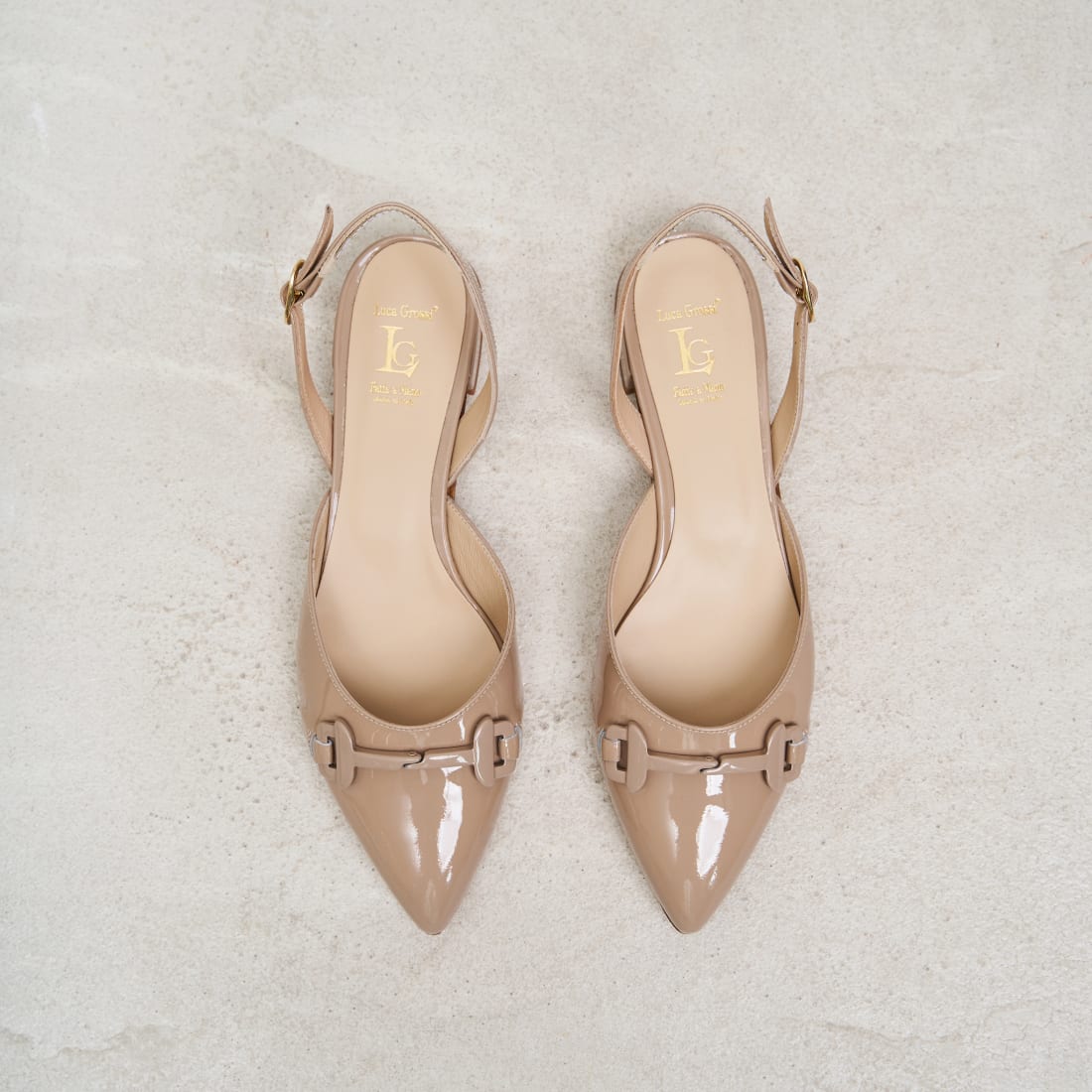 Бежевые кожаные туфли - Image 1 of 5