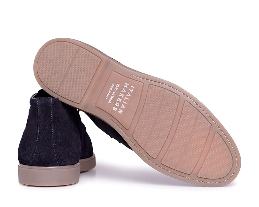 Мужские утепленные темно-синие замшевые ботинки - Image 4 of 4