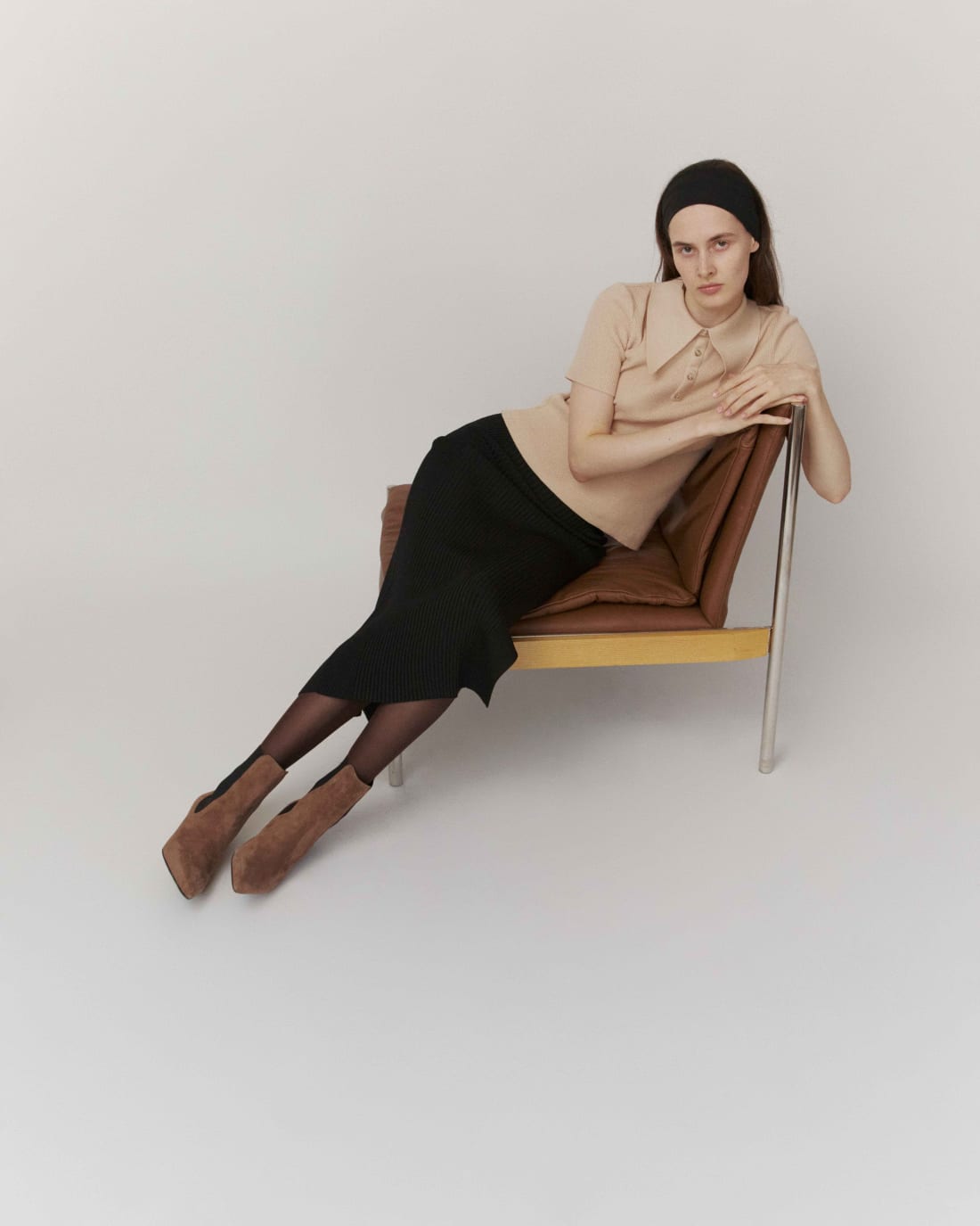 Бежевые замшевые ботильоны - Image 1 of 7