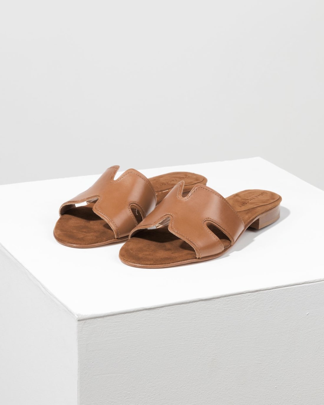 Коричневые кожаные пантолеты - Image 3 of 4