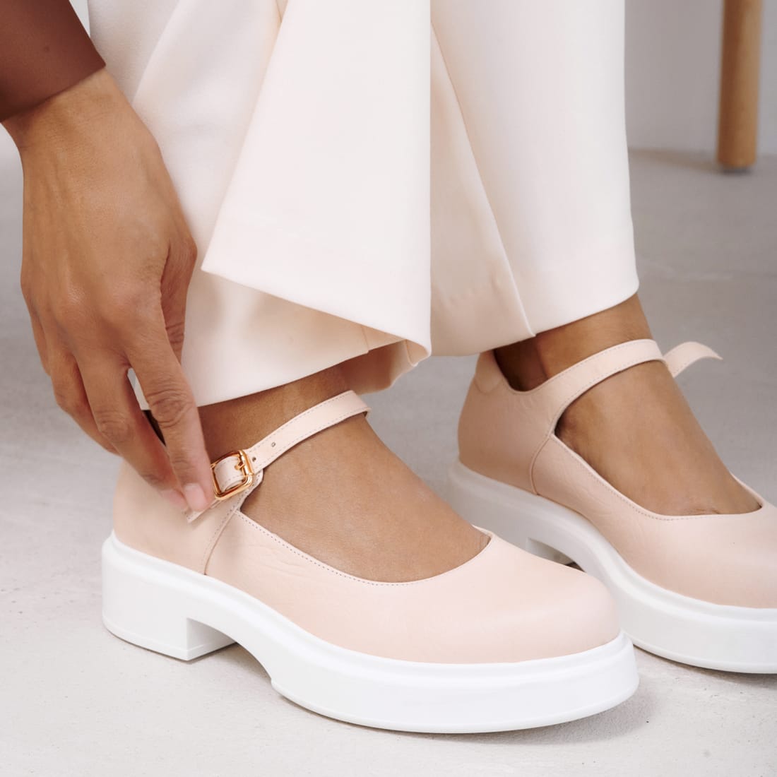 Розовые кожаные туфли - Image 5 of 5