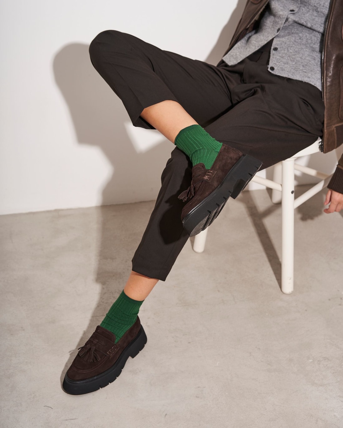 Коричневые замшевые лоферы - Image 1 of 5