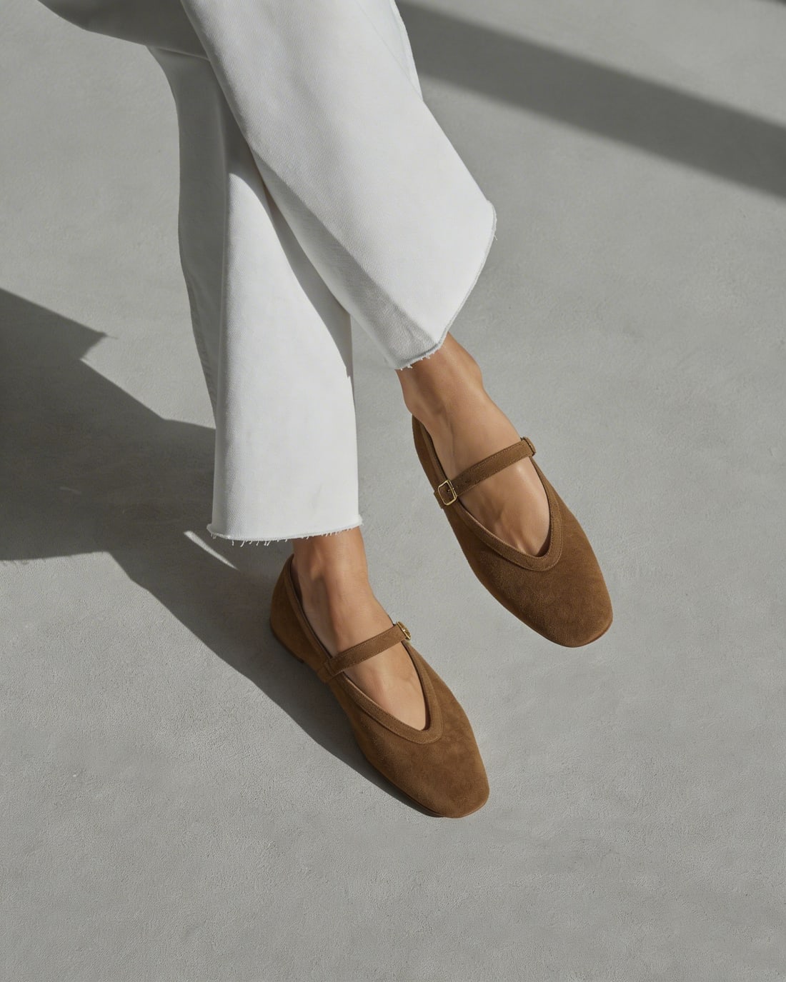 Коричневые замшевые балетки с ремешком-мэри джейн - Image 2 of 5