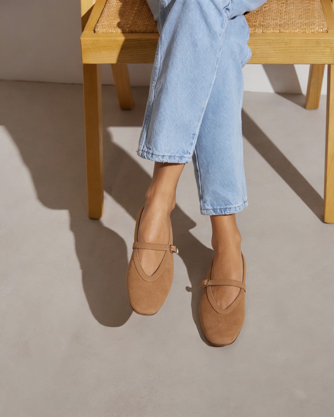 Коричневые балетки из натуральной замши - Image 2 of 5