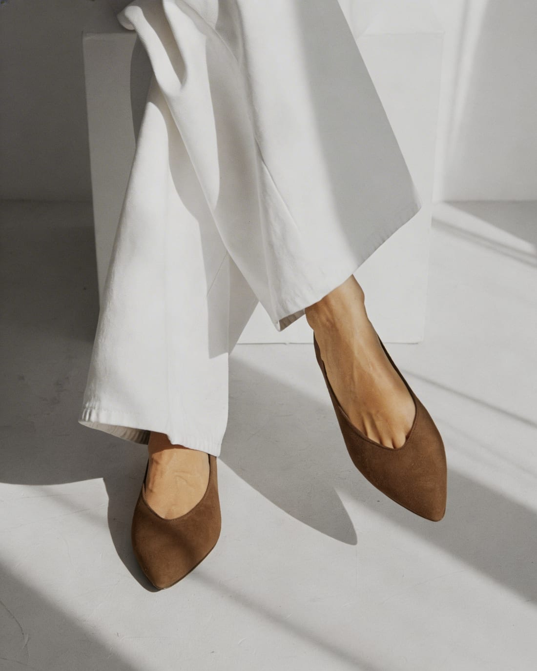 Коричневые замшевые балетки - Image 2 of 5