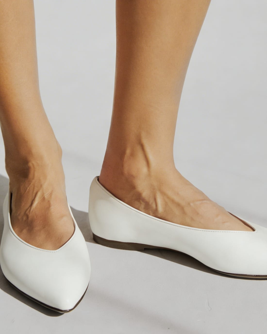 Белые балетки из натуральной кожи - Image 2 of 5