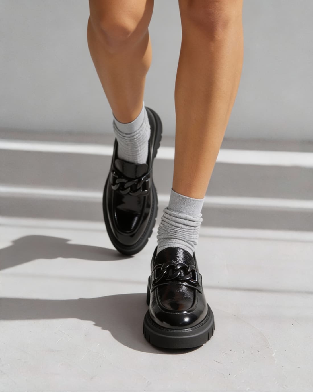 Черные лоферы из натуральной лакированной кожи - Image 5 of 5