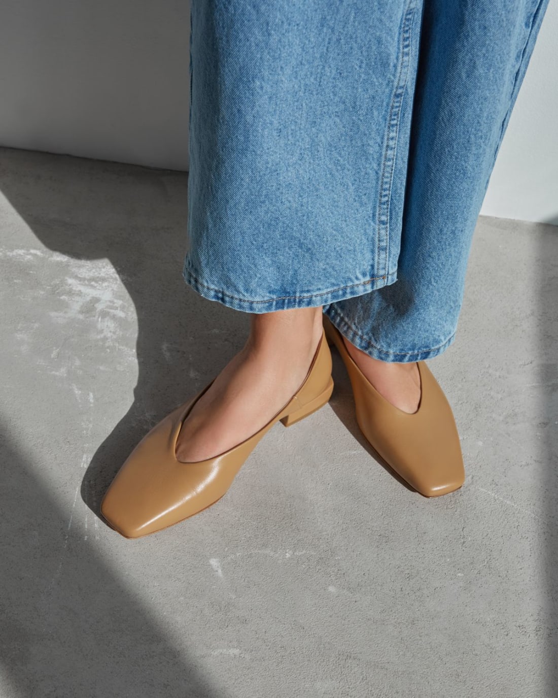 Бежевые кожаные туфли - Image 5 of 6