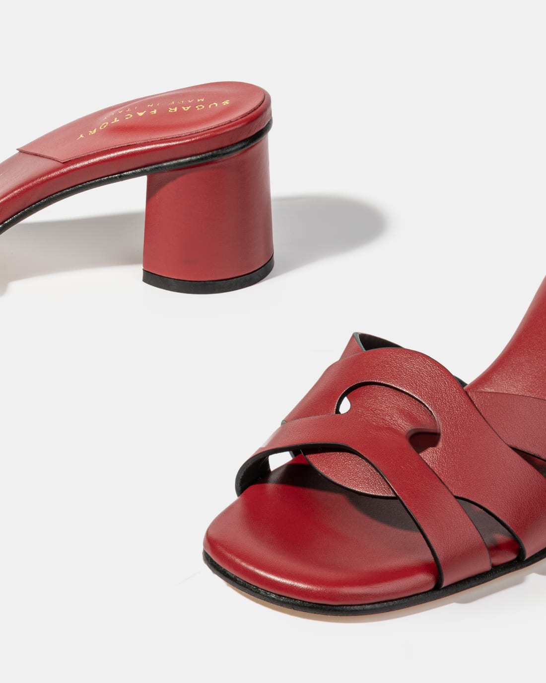 Бордовые мюли из натуральной кожи - Image 4 of 5