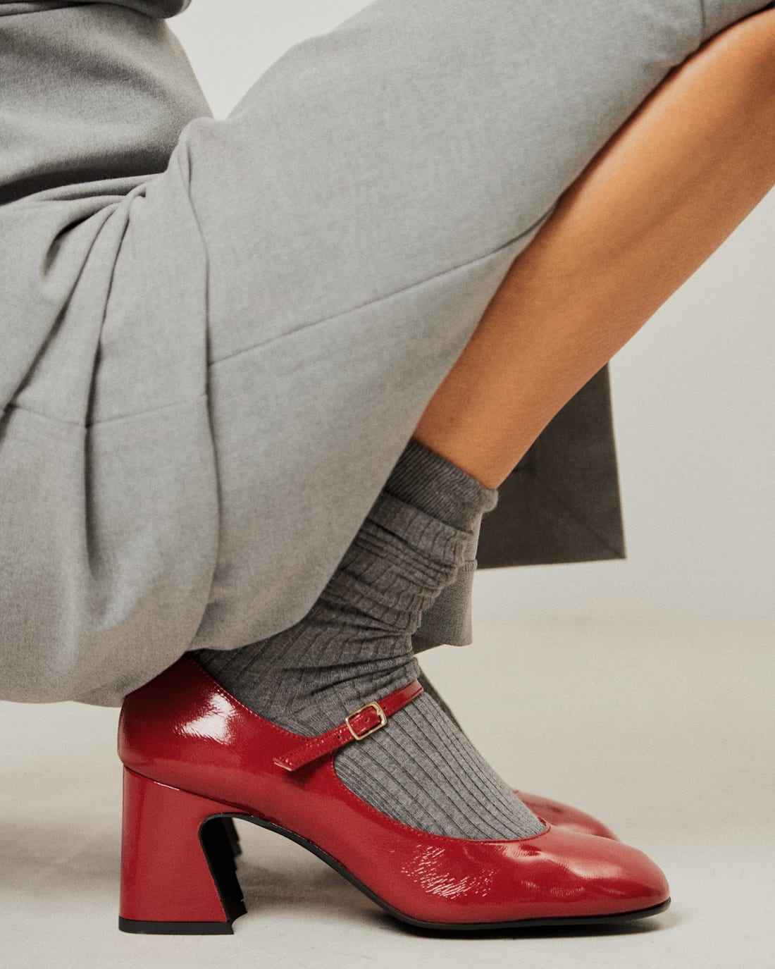 Красные кожаные туфли на каблуке - Image 6 of 6