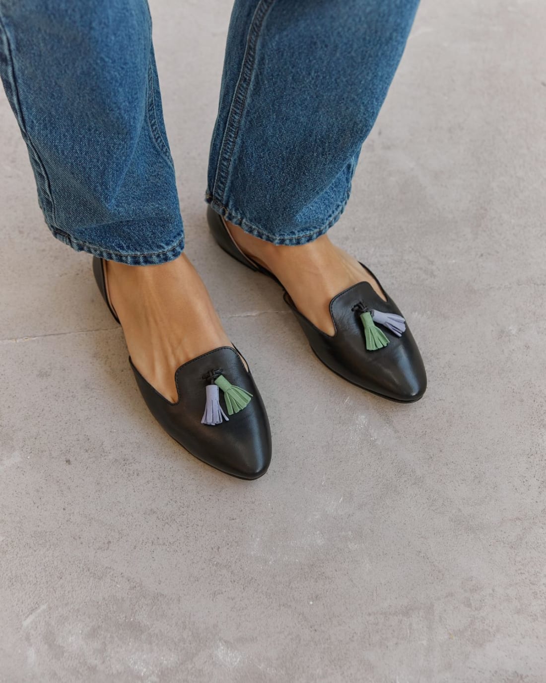 Черные кожаные балетки - Image 6 of 7