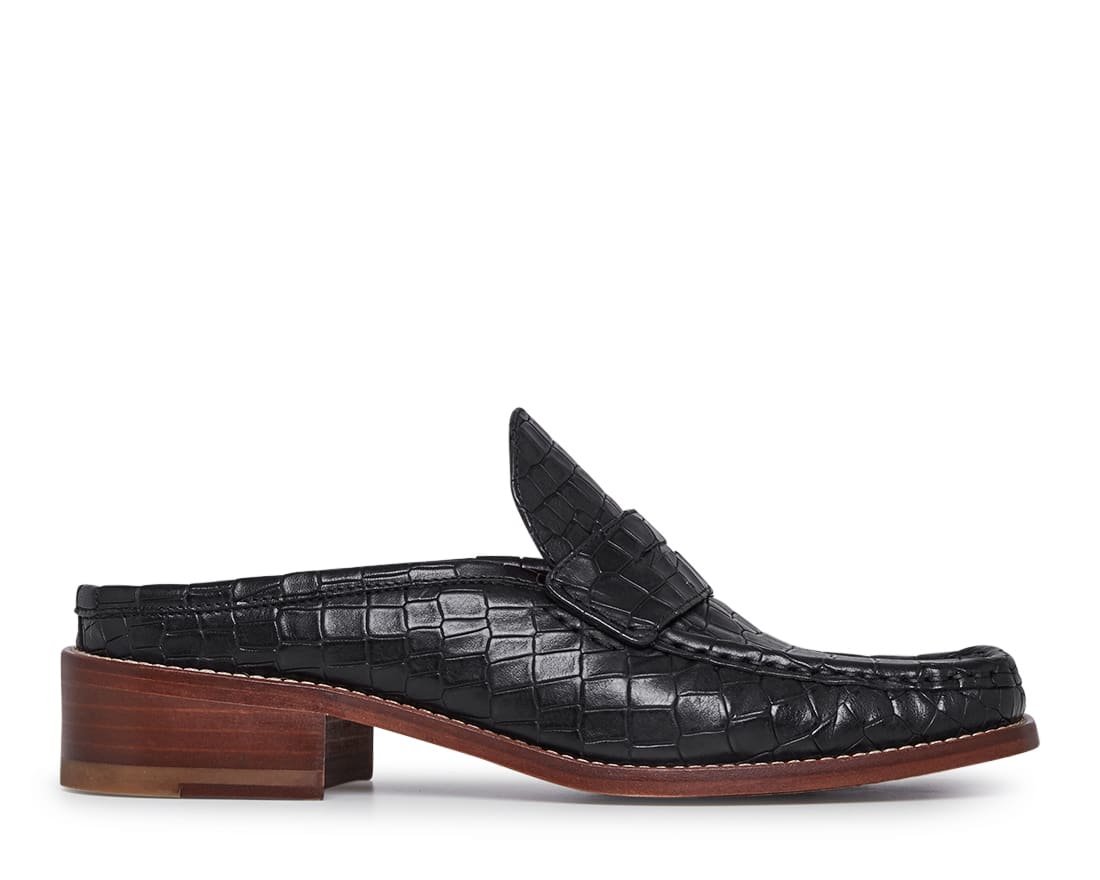 Черные кожаные слиперы - Main image