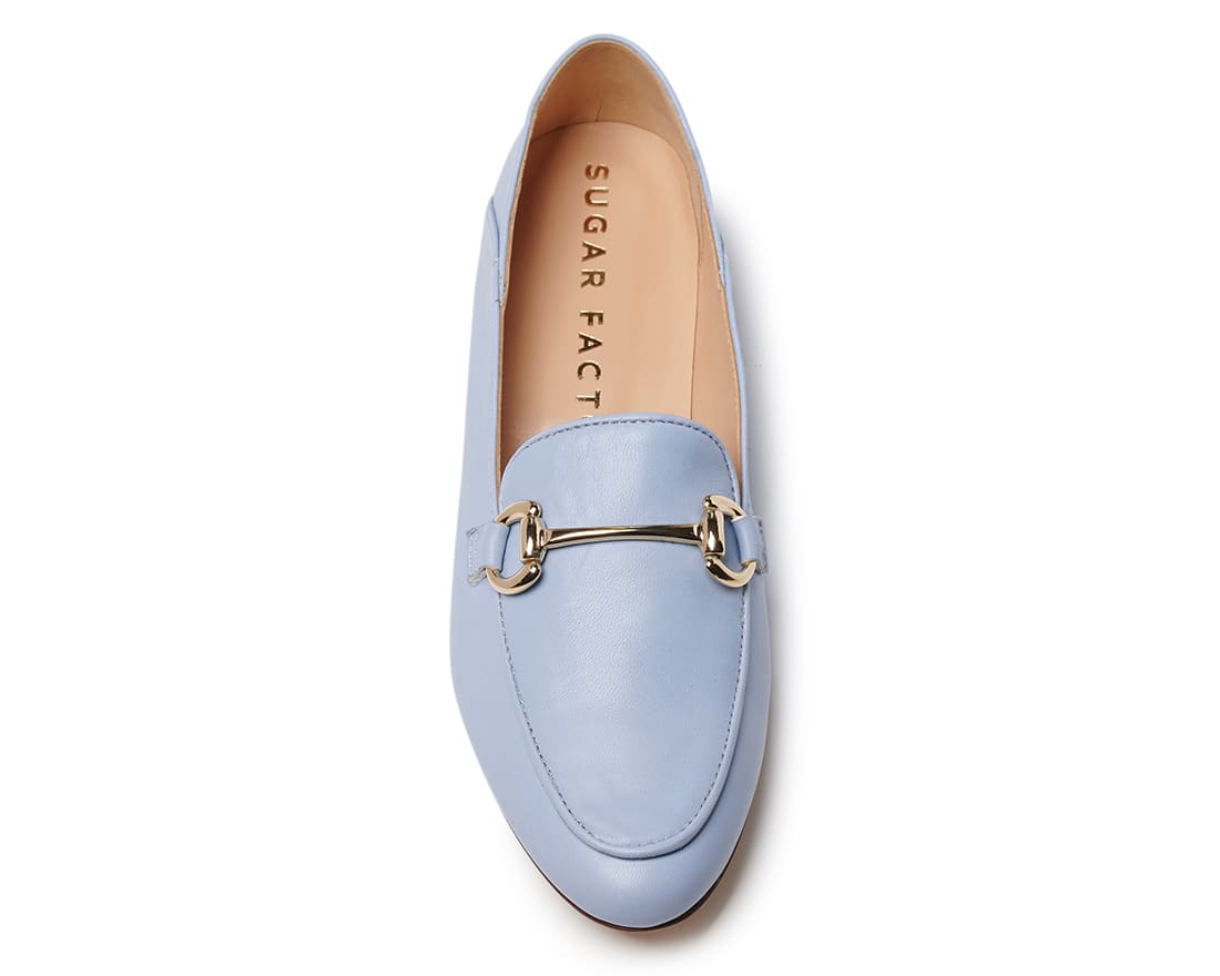 Голубые кожаные лоферы - Image 4 of 5