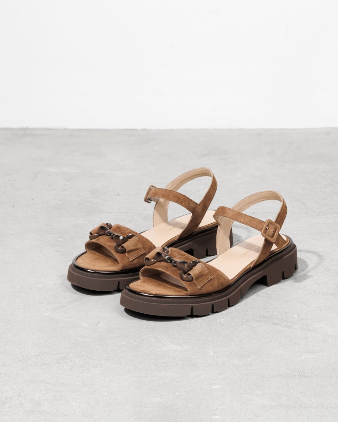 Коричневые замшевые сандалии - Image 3 of 7