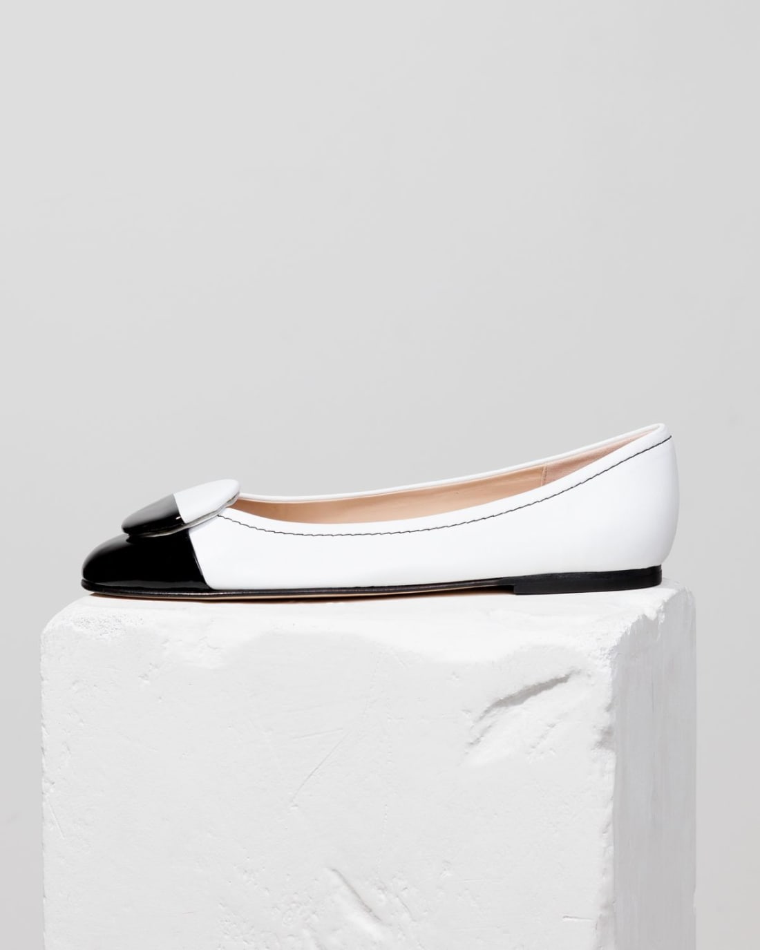 Белые кожаные балетки - Image 1 of 6