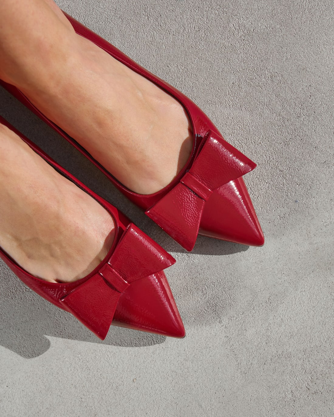 Бордовые лакированные туфли с бантом - Image 6 of 7
