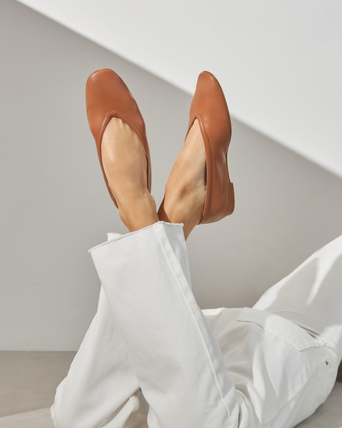 Темно-оранжевые кожаные балетки - Image 3 of 3