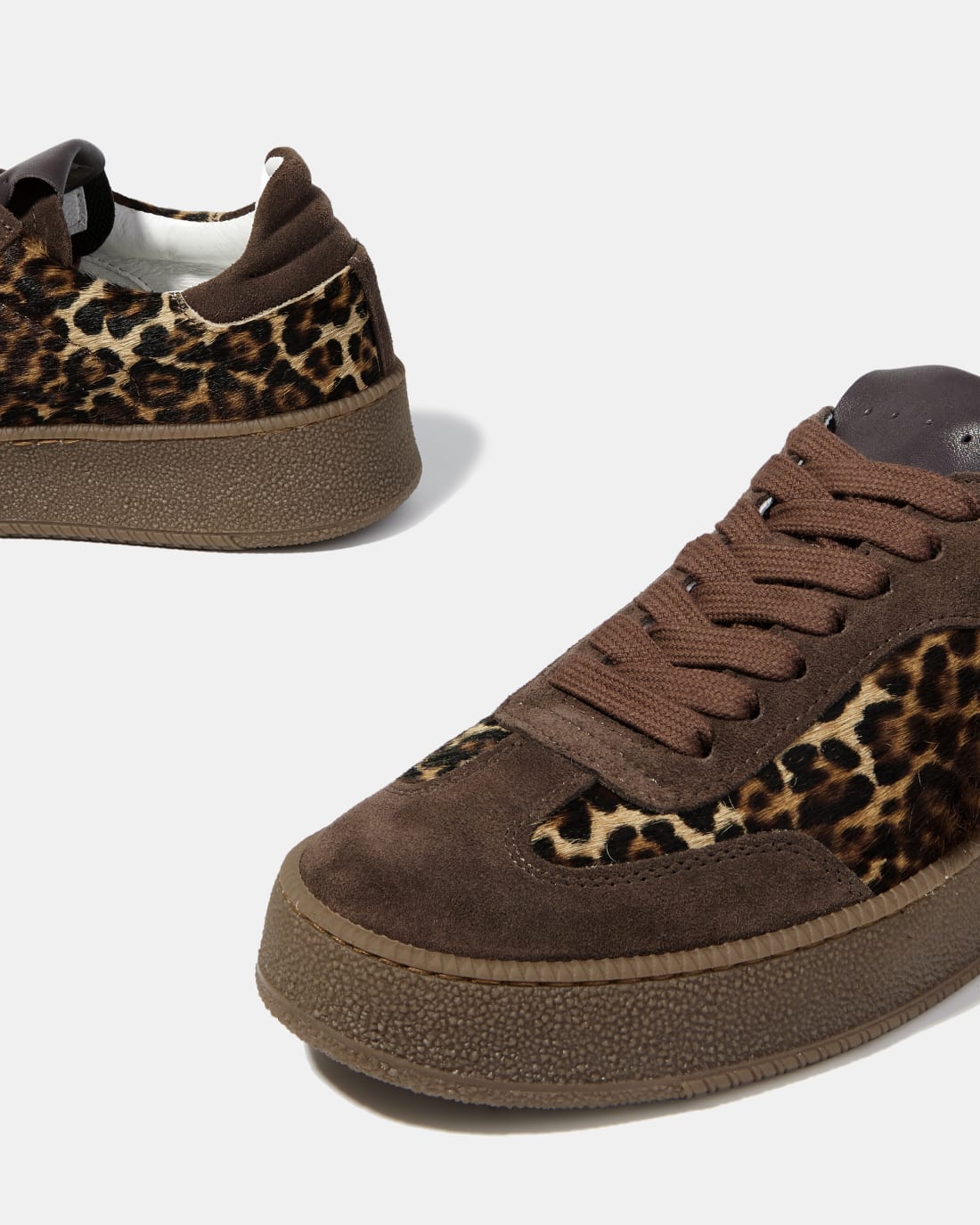 Кожаные кроссовки с леопардовым принтом - Image 4 of 4