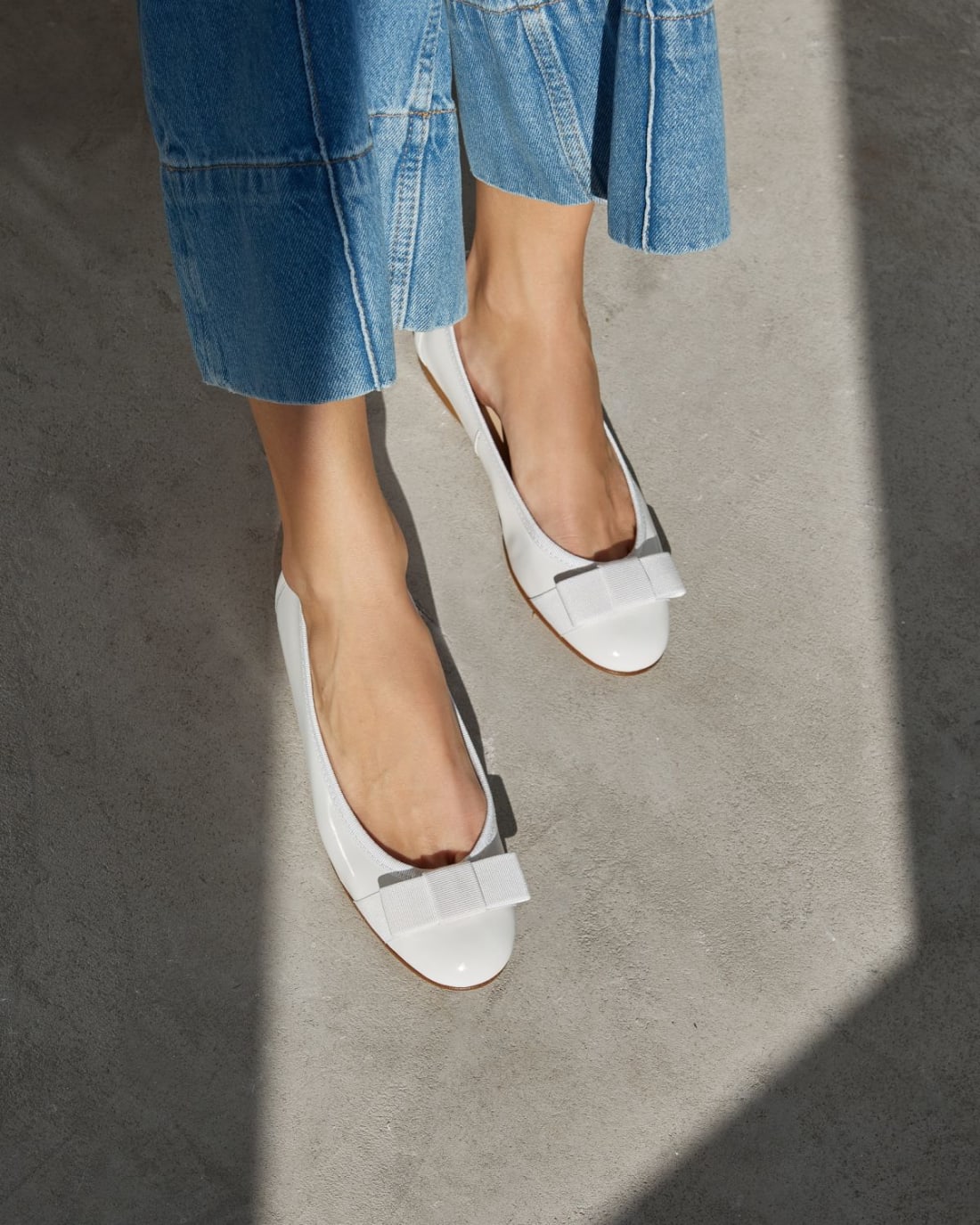 Белые кожаные балетки - Image 5 of 7