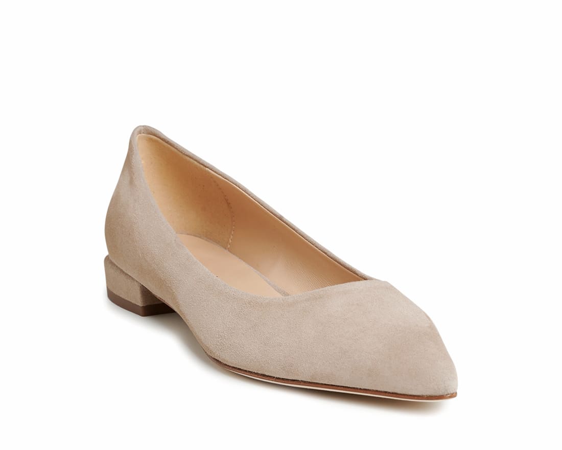 Бежевые замшевые балетки - Image 2 of 5