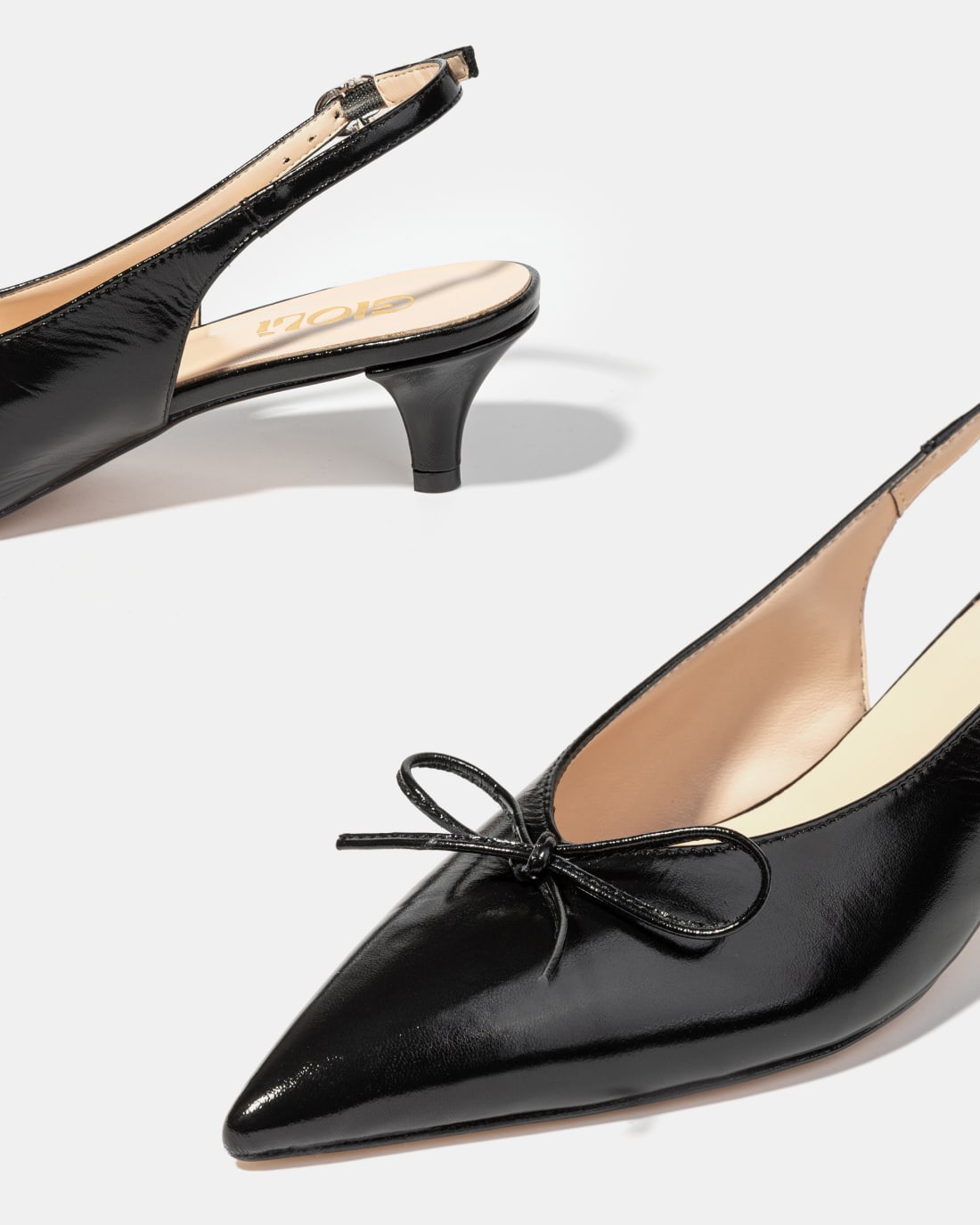 Черные кожаные туфли с бантиком - Image 4 of 5