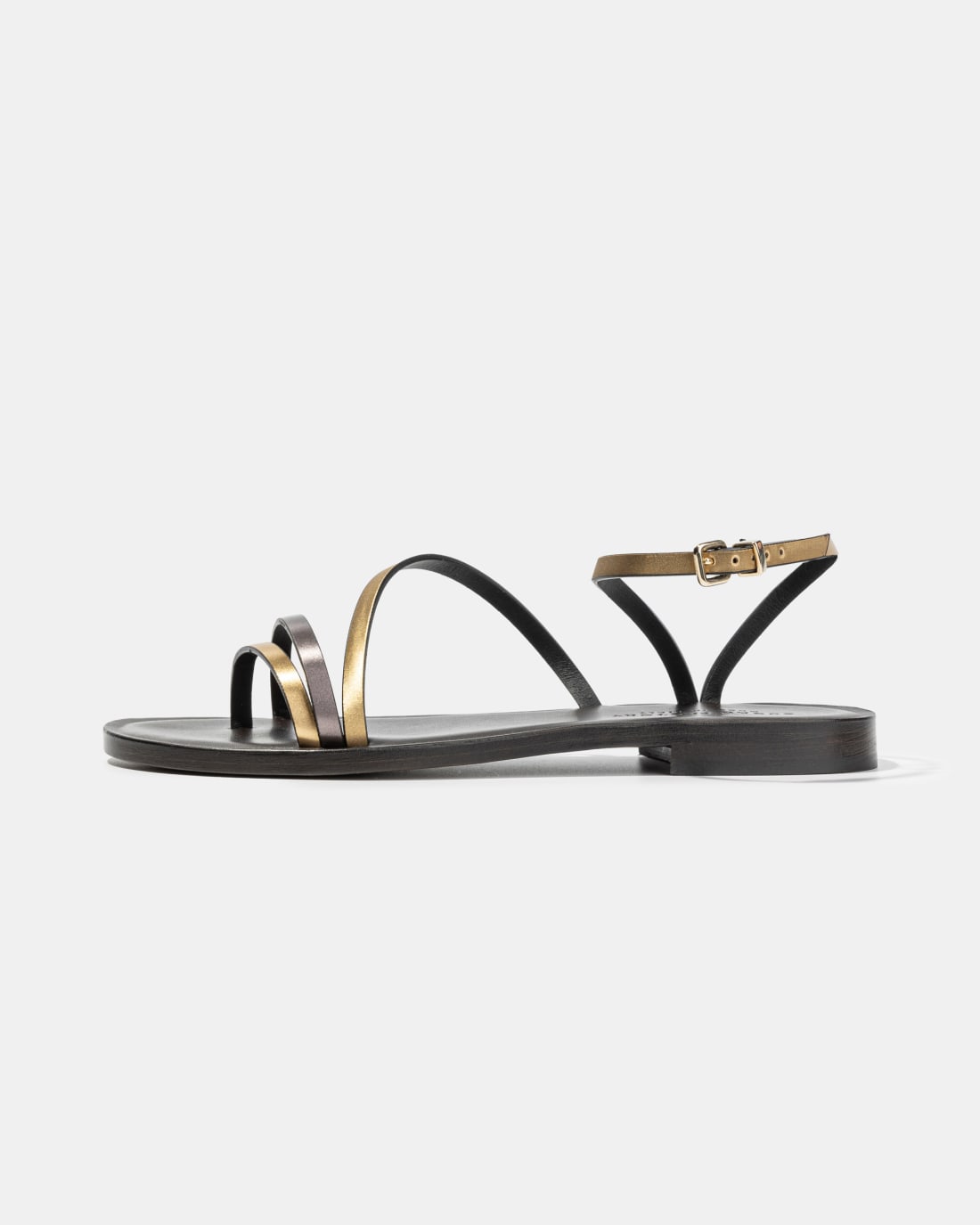 Темно-коричневые сандалии из натуральной кожи - Image 1 of 5