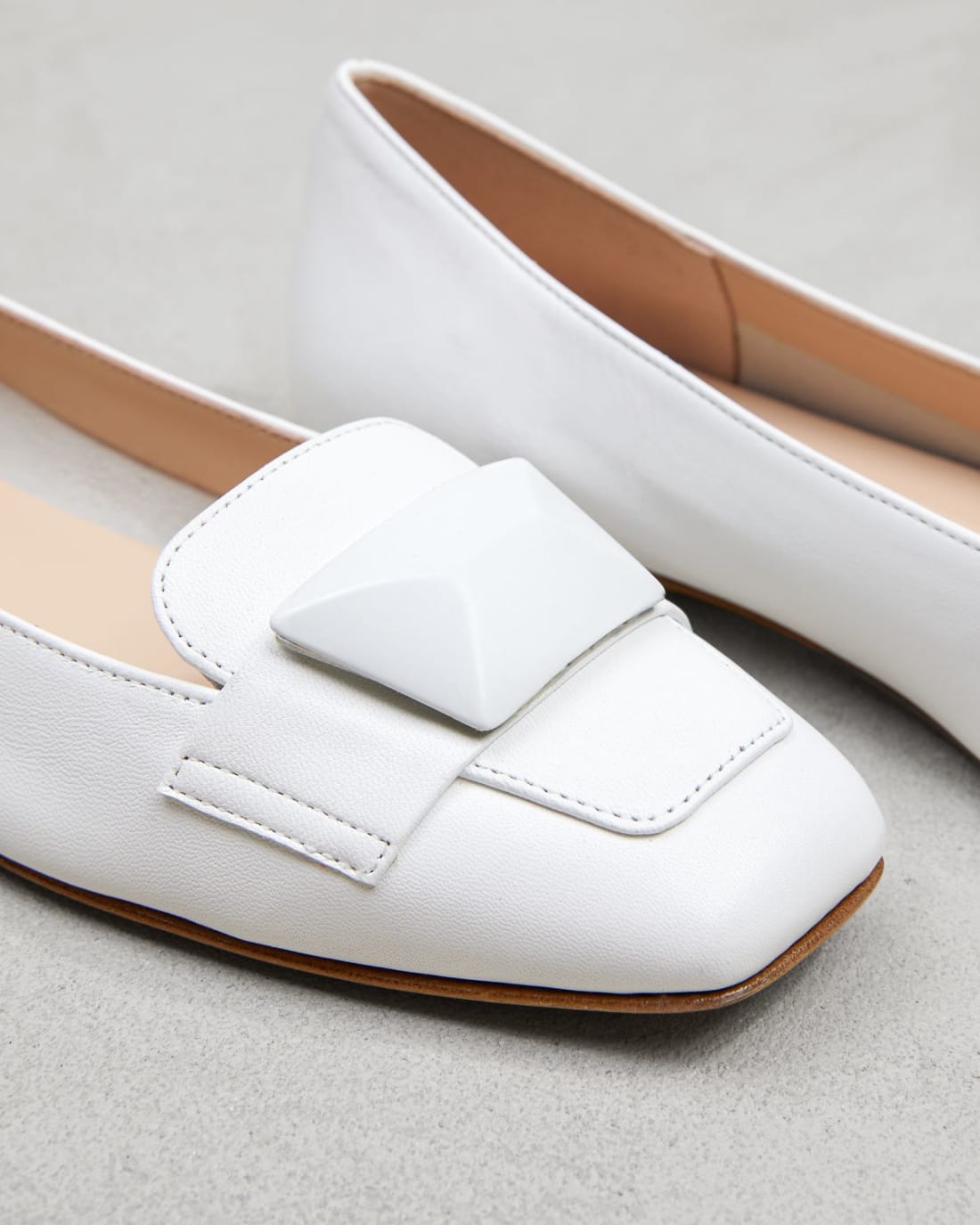Белые кожаные балетки - Image 4 of 4