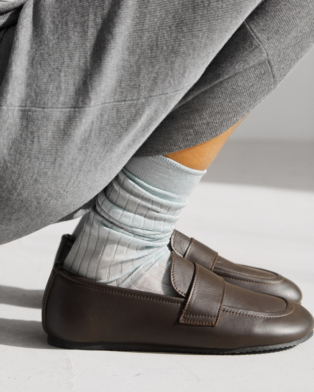 Темно-коричневые кожаные мокасины - Image 5 of 6