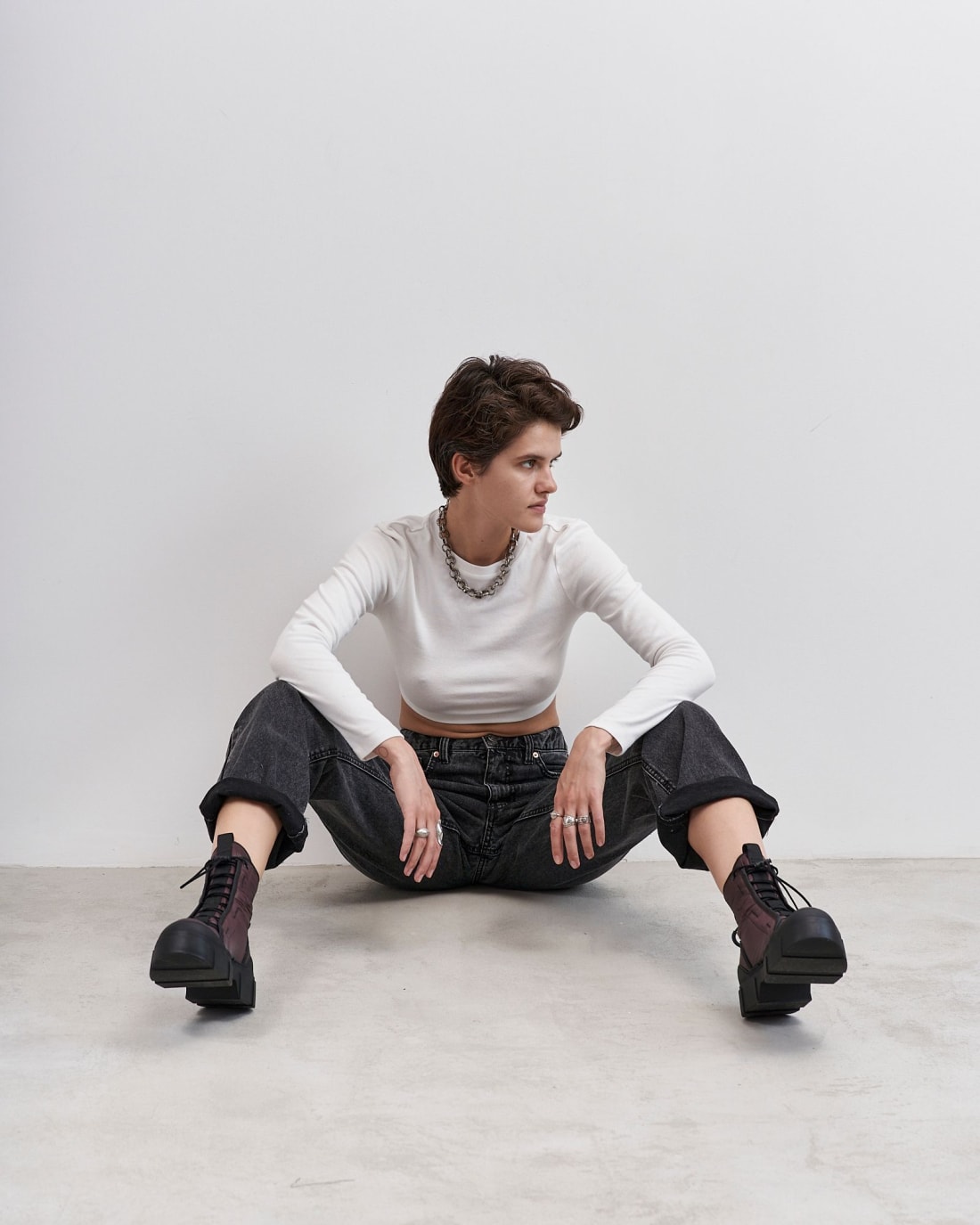 Бордовые текстильные ботинки - Image 1 of 6