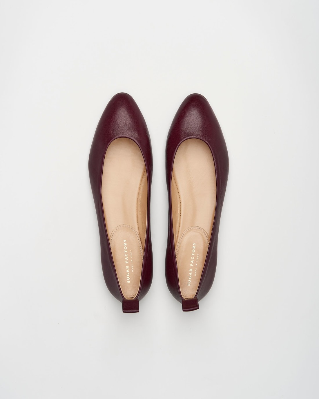 Бордовые кожаные балетки - Image 2 of 4