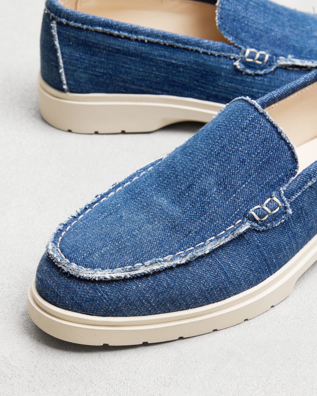 Синие текстильные лоферы - Image 4 of 5