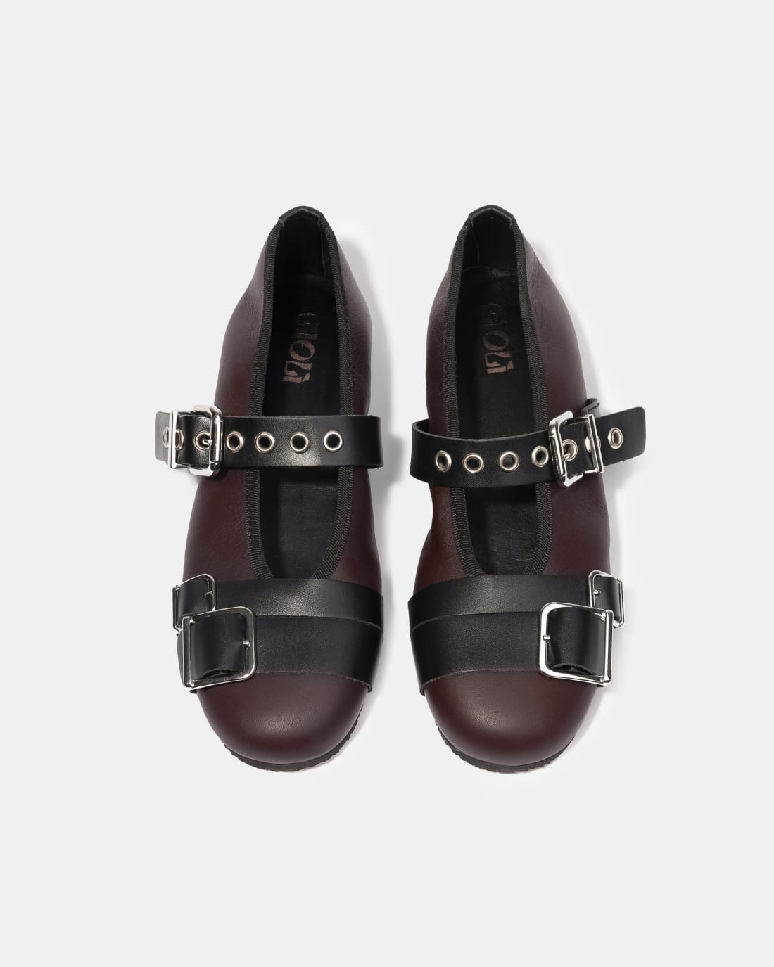 Бордовые кожаные туфли с пряжкой - Image 5 of 5