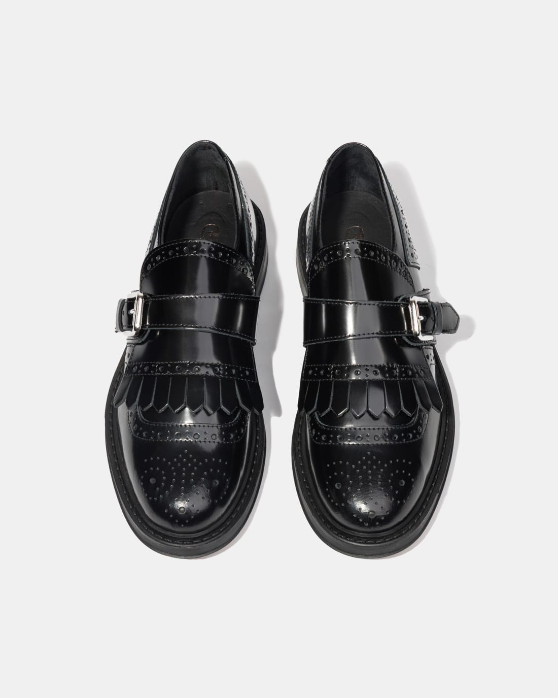 Черные кожаные туфли с ремнями - Image 4 of 5