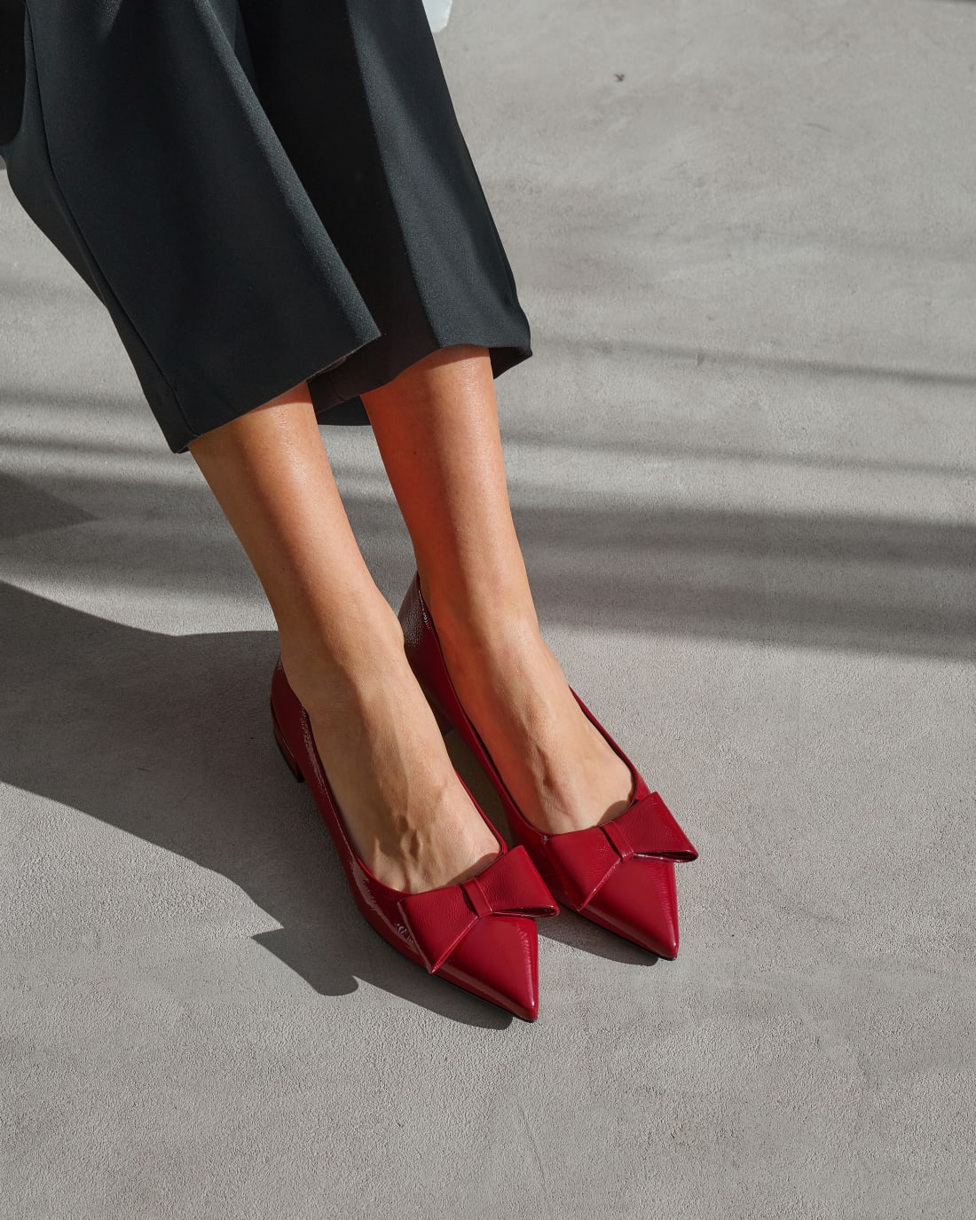 Бордовые лакированные туфли с бантом - Image 7 of 7