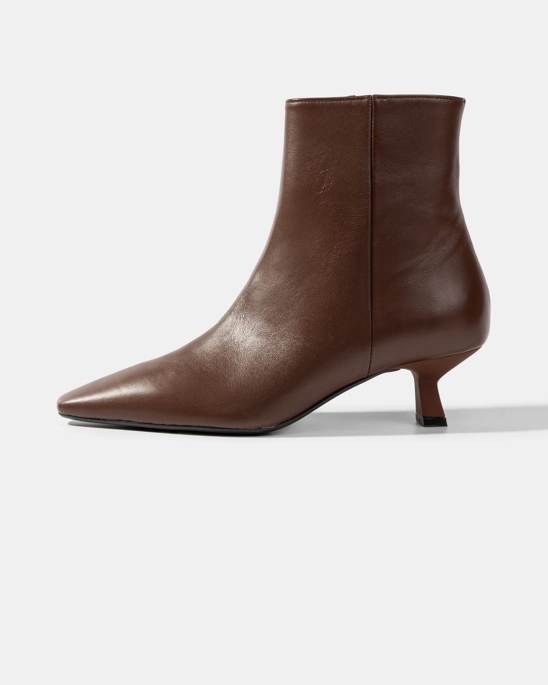 Коричневые кожаные ботильоны - Main image