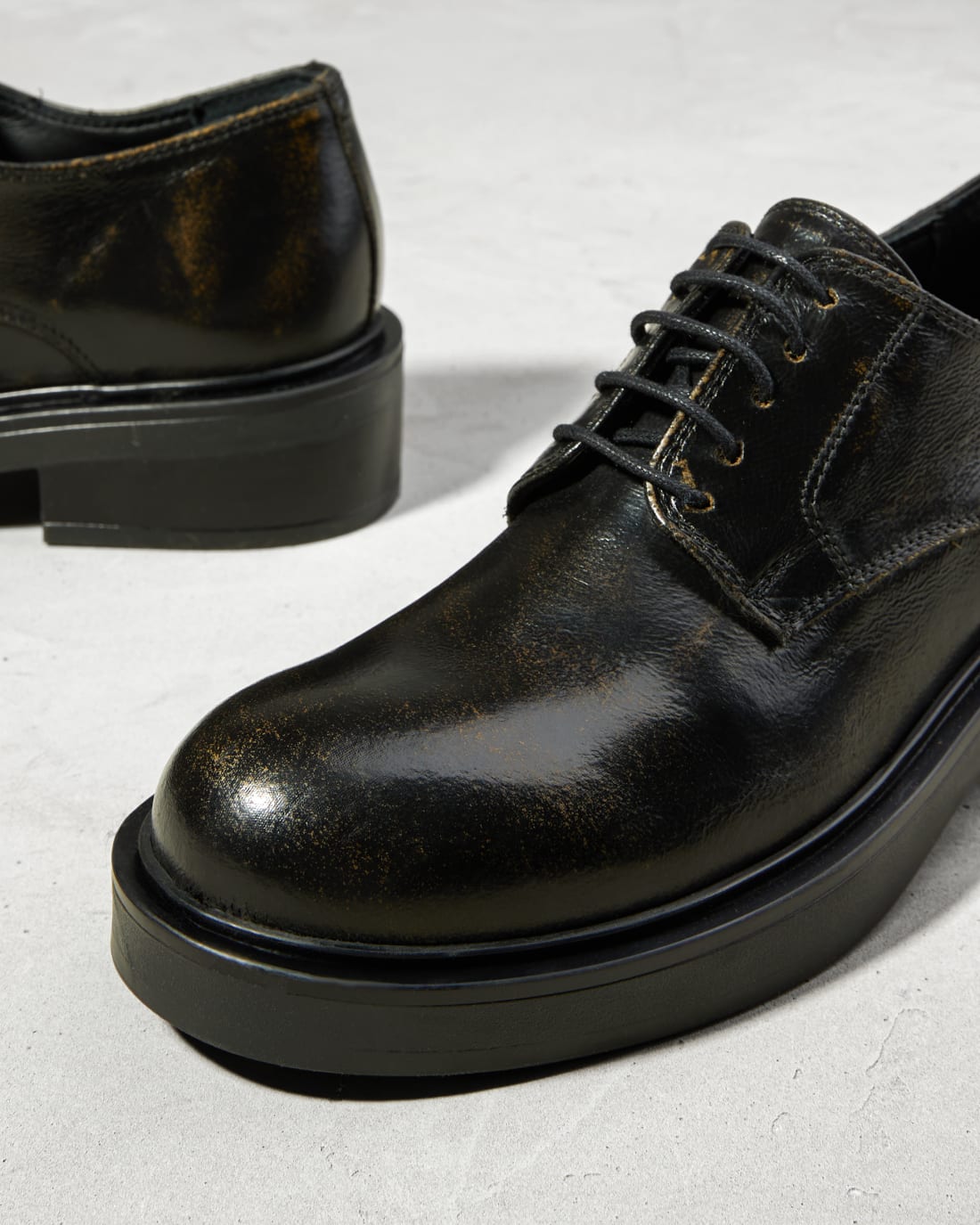 Темно-коричневые кожаные классические туфли