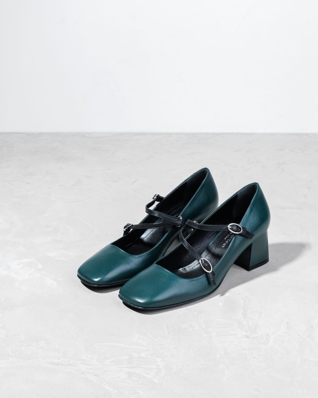 Темно-зеленые туфли из натуральной кожи - Image 2 of 6