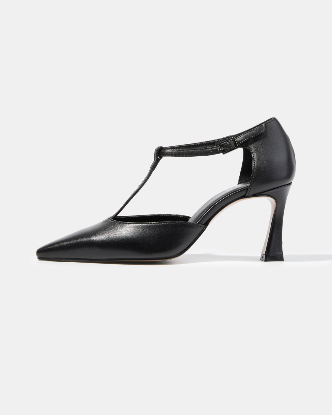Черные кожаные туфли на высоком каблуке - Image 1 of 5