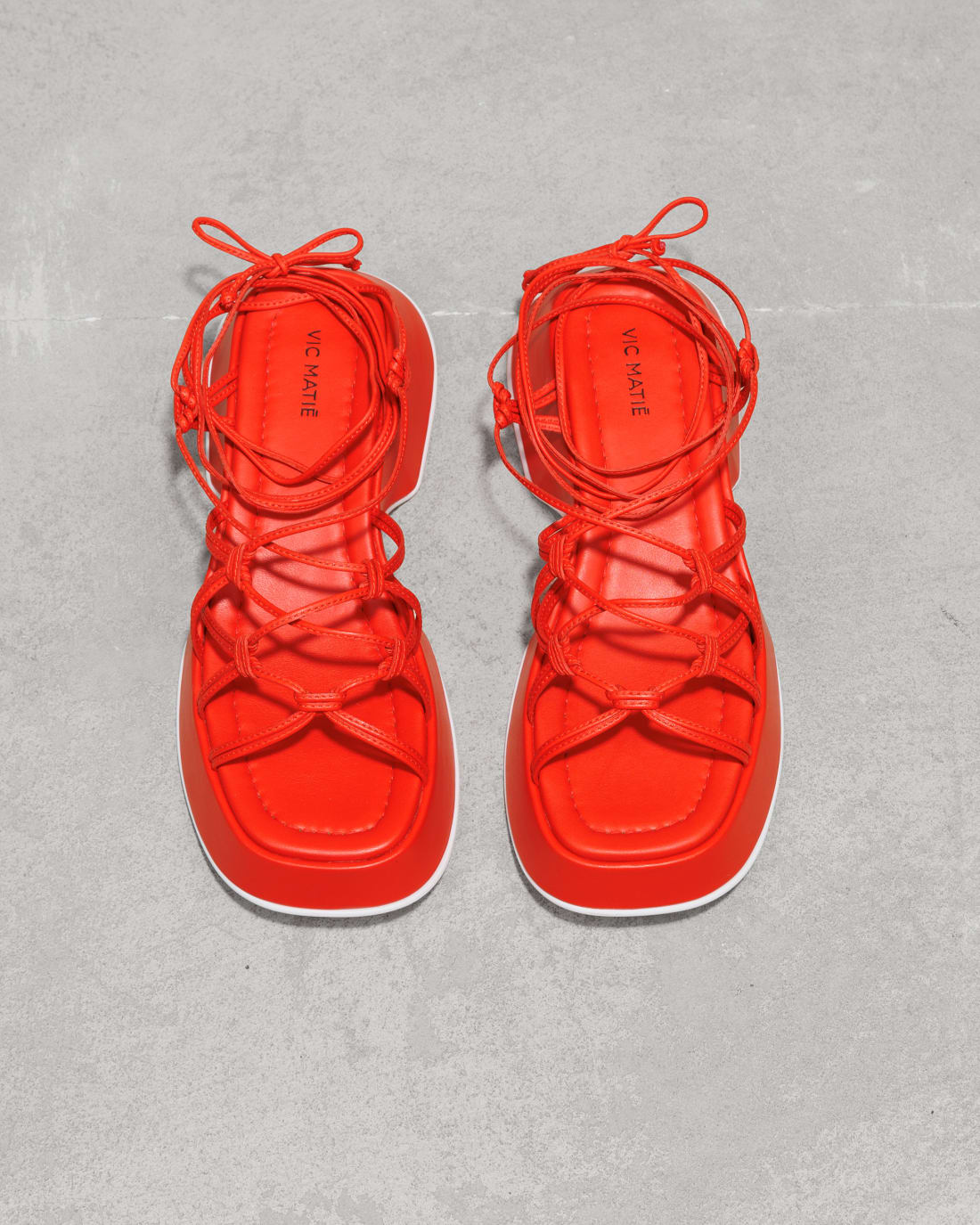 Темно-оранжевые кожаные босоножки - Image 3 of 6