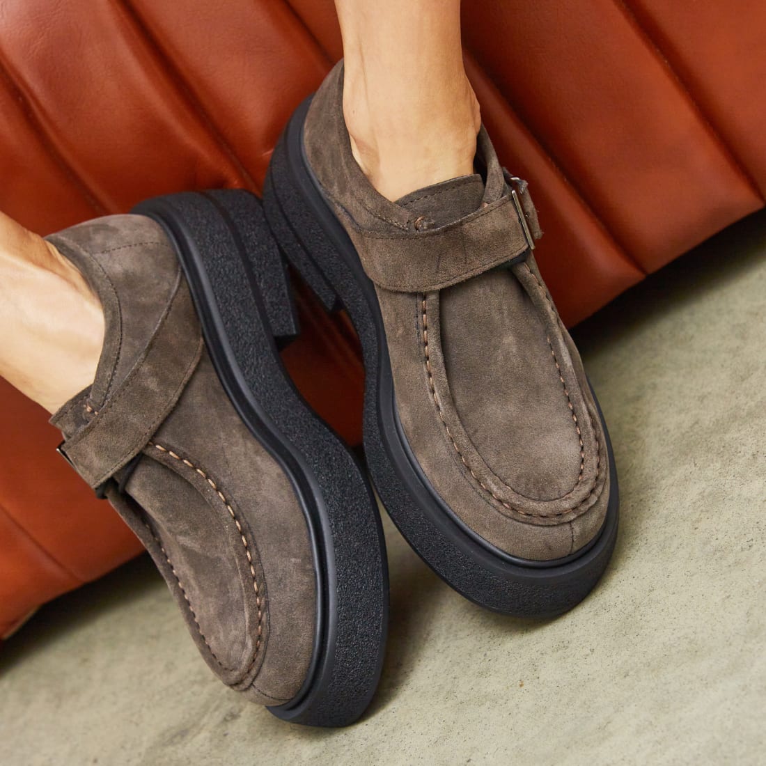 Серые замшевые лоферы - Image 5 of 5