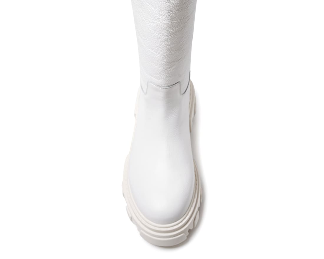Белые кожаные сапоги - Image 4 of 4