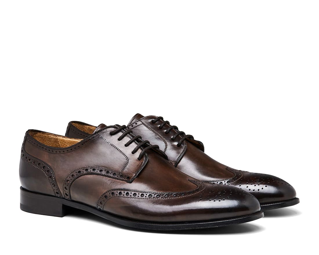 Коричневые кожаные дерби - Image 2 of 4