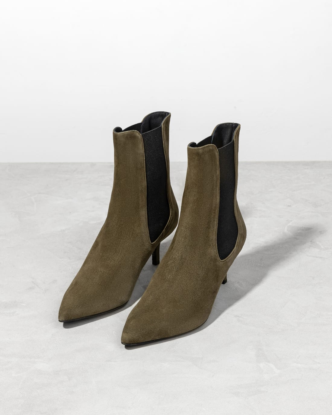 Замшевые ботильоны цвета хаки - Image 2 of 4