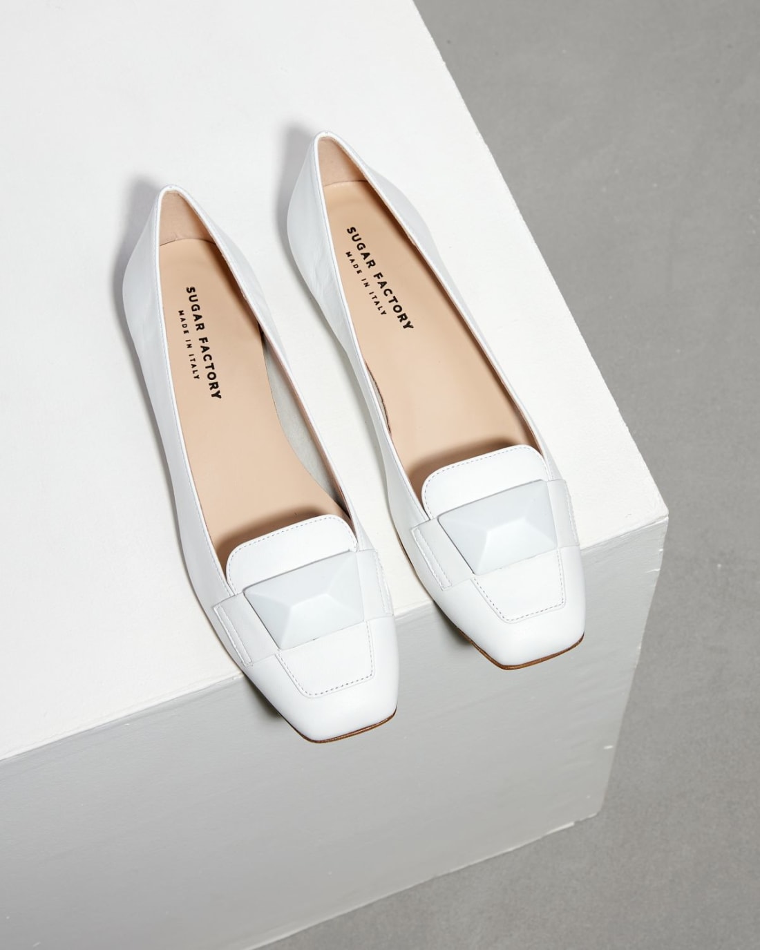 Белые кожаные балетки - Image 2 of 4