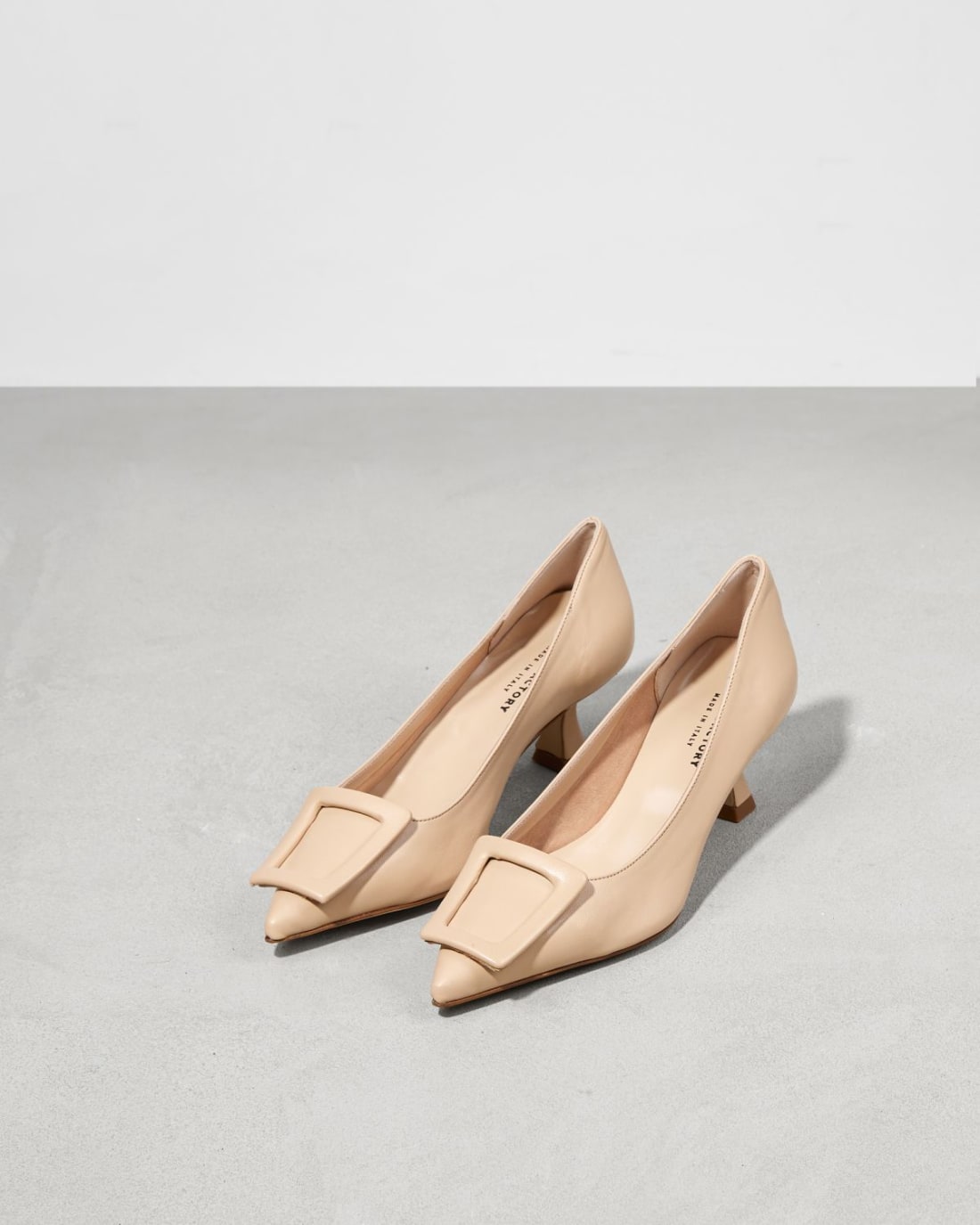 Светло-бежевые кожаные туфли - Image 3 of 6