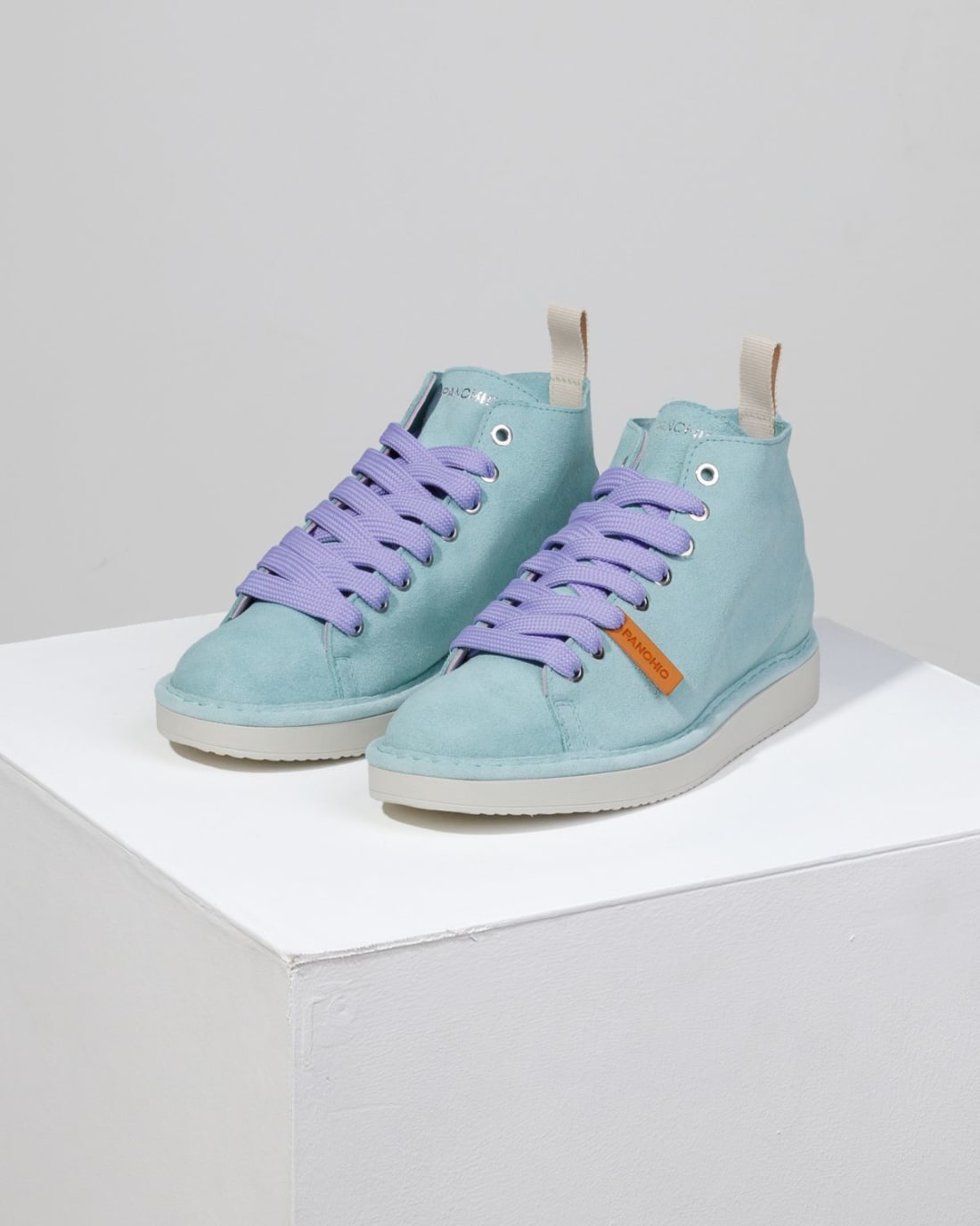 Светло-бирюзовые замшевые кеды - Image 3 of 7