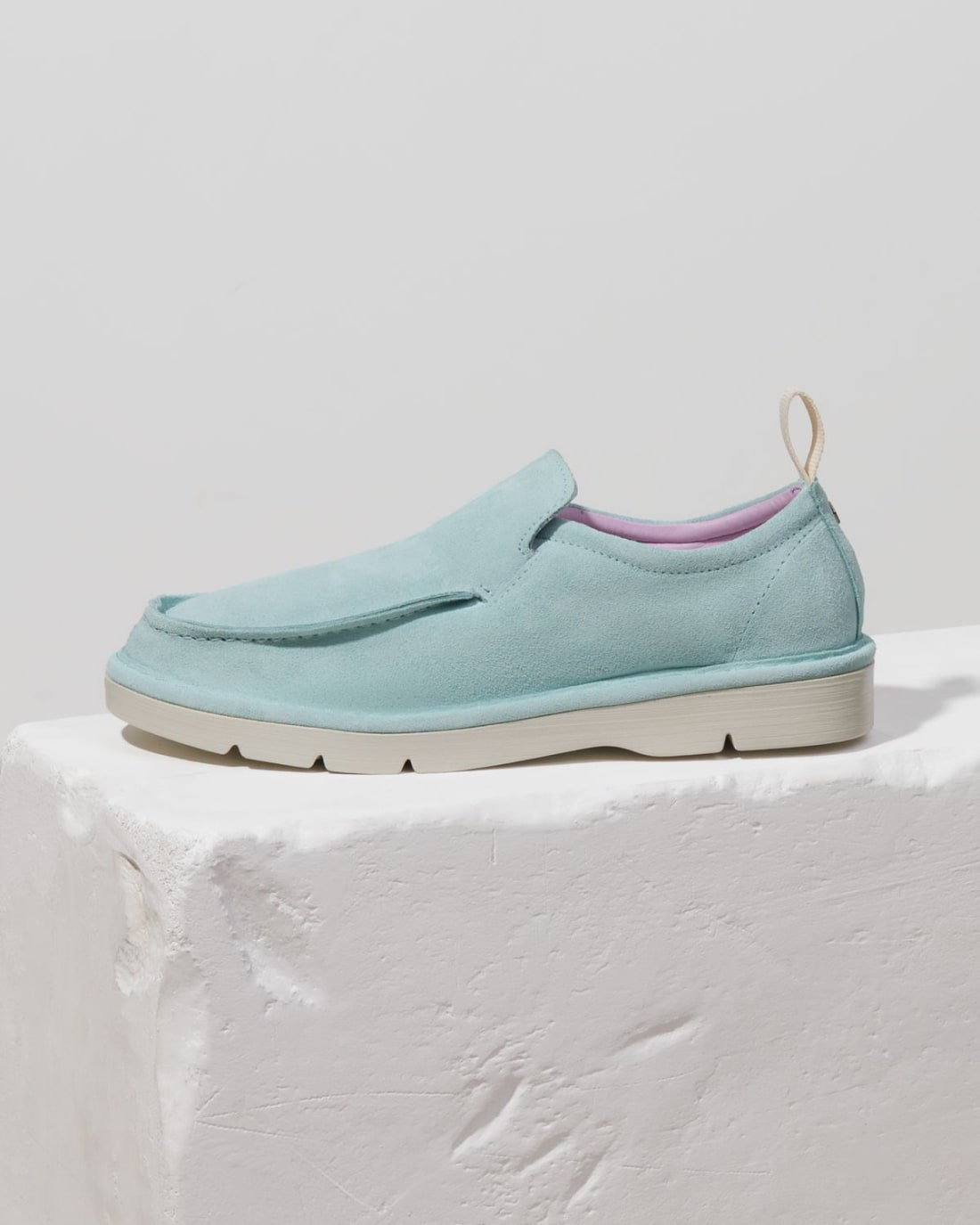 Светло-бирюзовые замшевые мокасины - Image 1 of 6