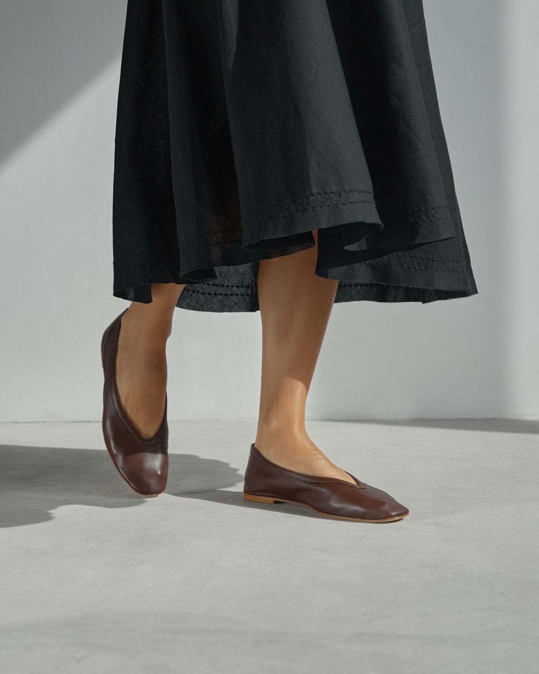Коричневые кожаные балетки - Image 6 of 6